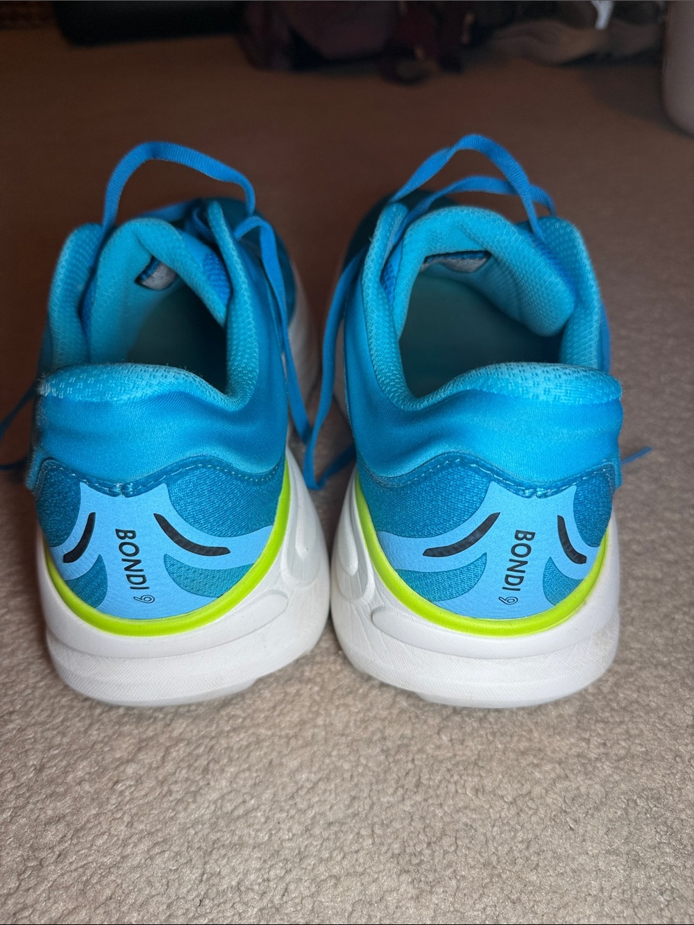 Men’s Hoka Blue Bondi 9 Running Sneakers - Lightweight Comfort - Picture 3 of 10